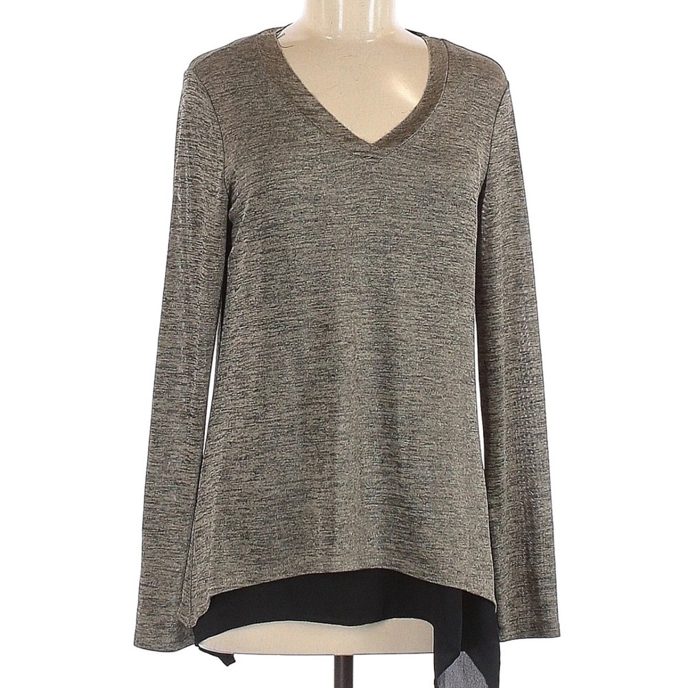 Bar III V-Neck Asymmetrical Hem Top Size L - Picture 1 of 7